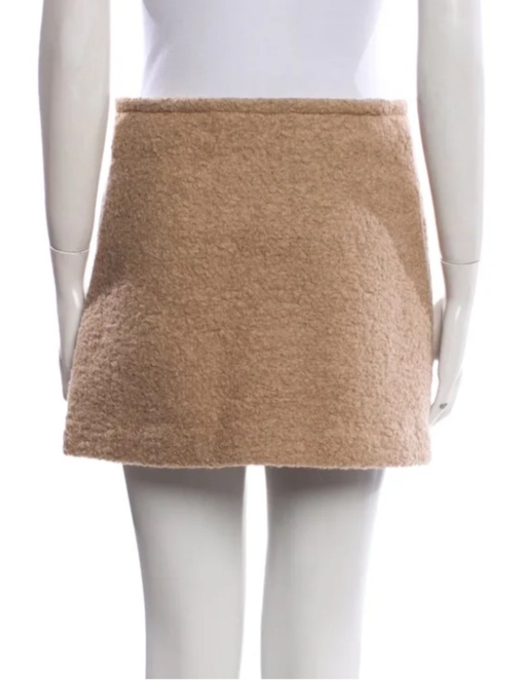 Archival Prada FW10 Wool Mohair Bouclé Mini Skirt 42
